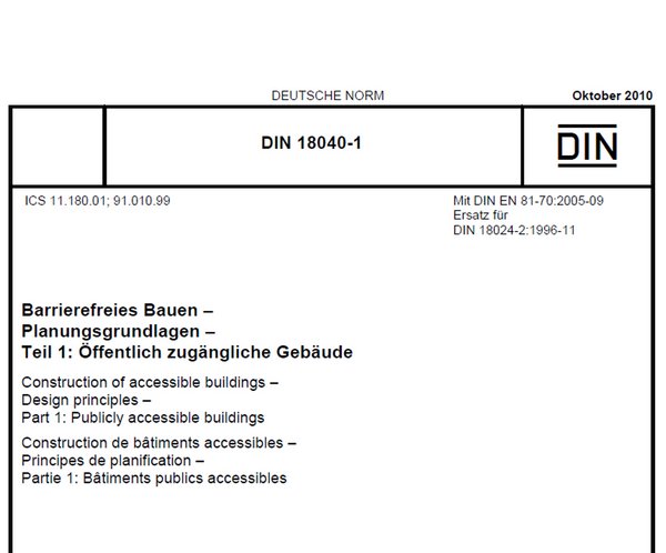 DIN 18040-1:2010-10 ist in BW bauaufsichtlich eingeführt